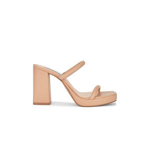 Jeffrey Campbell 'Magda' Tan Leather Platform Mule Size 7